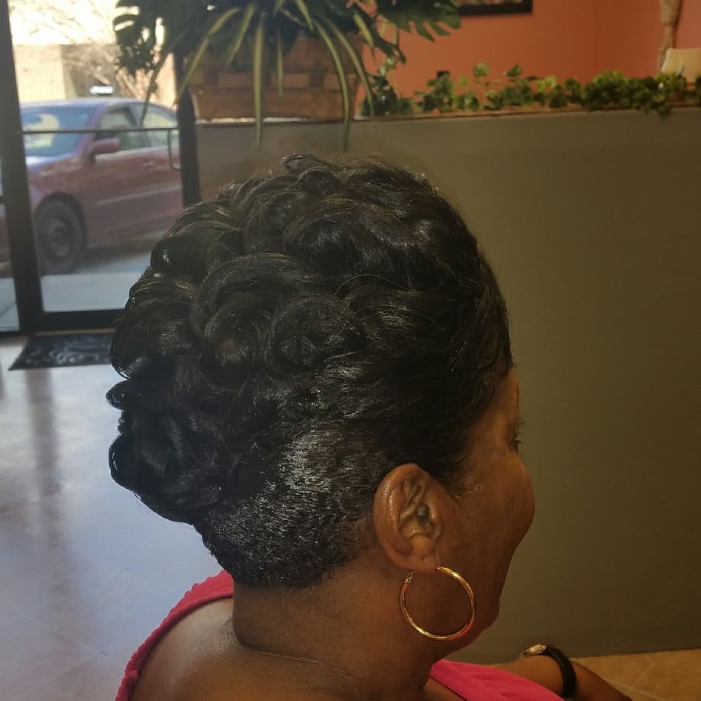 Classic finger-wave updo by Angela at Essence of Beauty